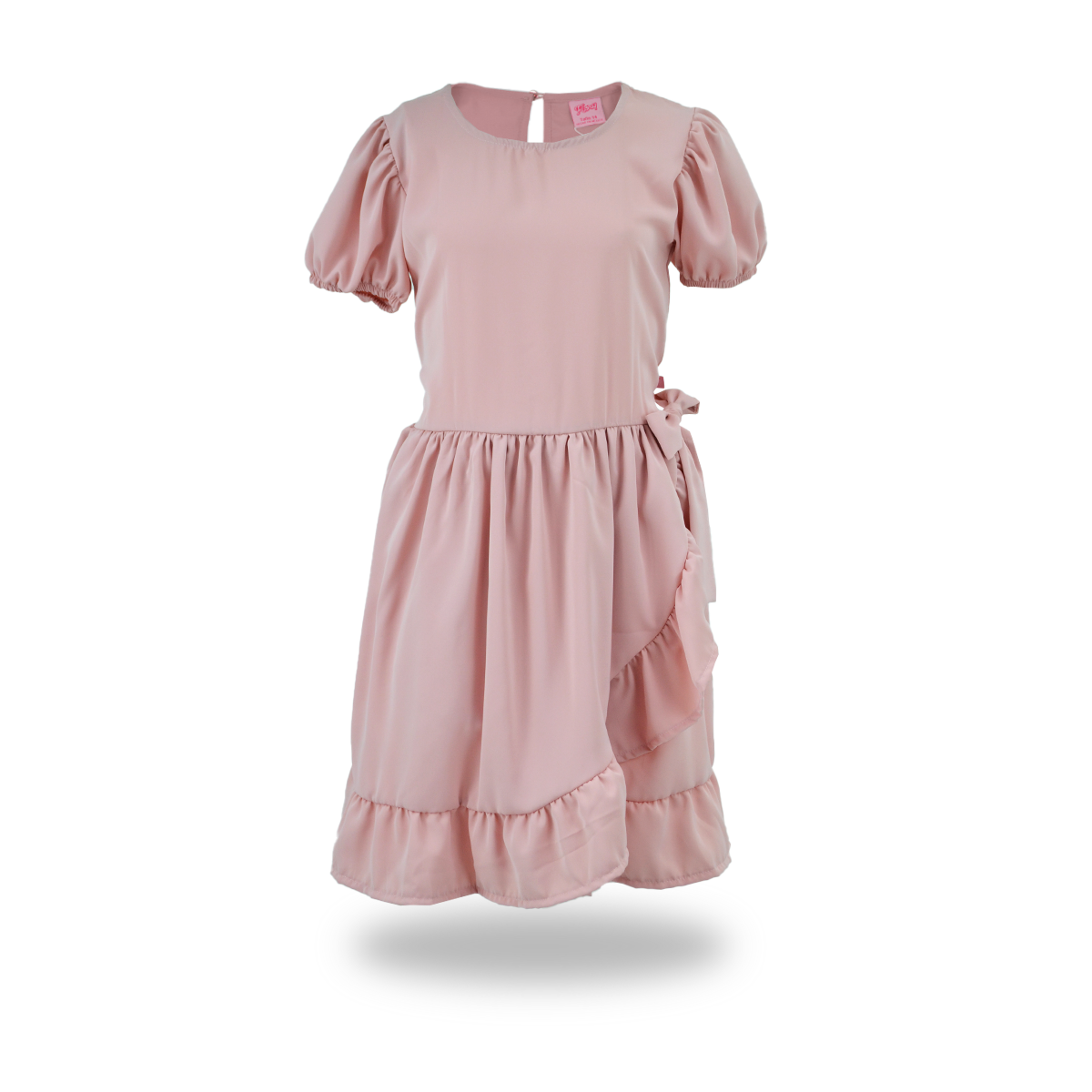 Vestido cruzado con moño Teen FLORY VEJU0009