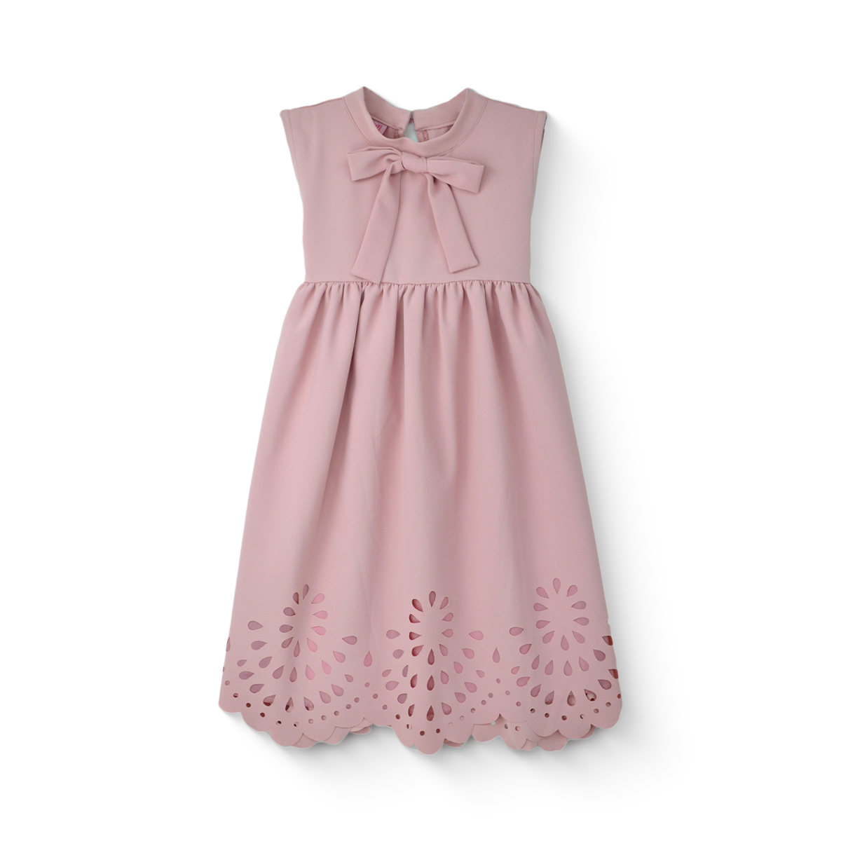 Vestido con grabado y moño para Niña Flory VENI0112