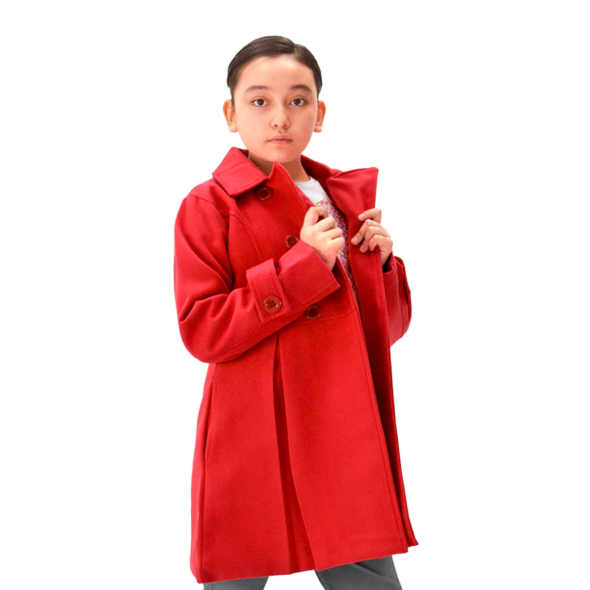 Abrigo de paño forrado con botones | ABNI0001 | tallas xch-ch-m-gr-xg