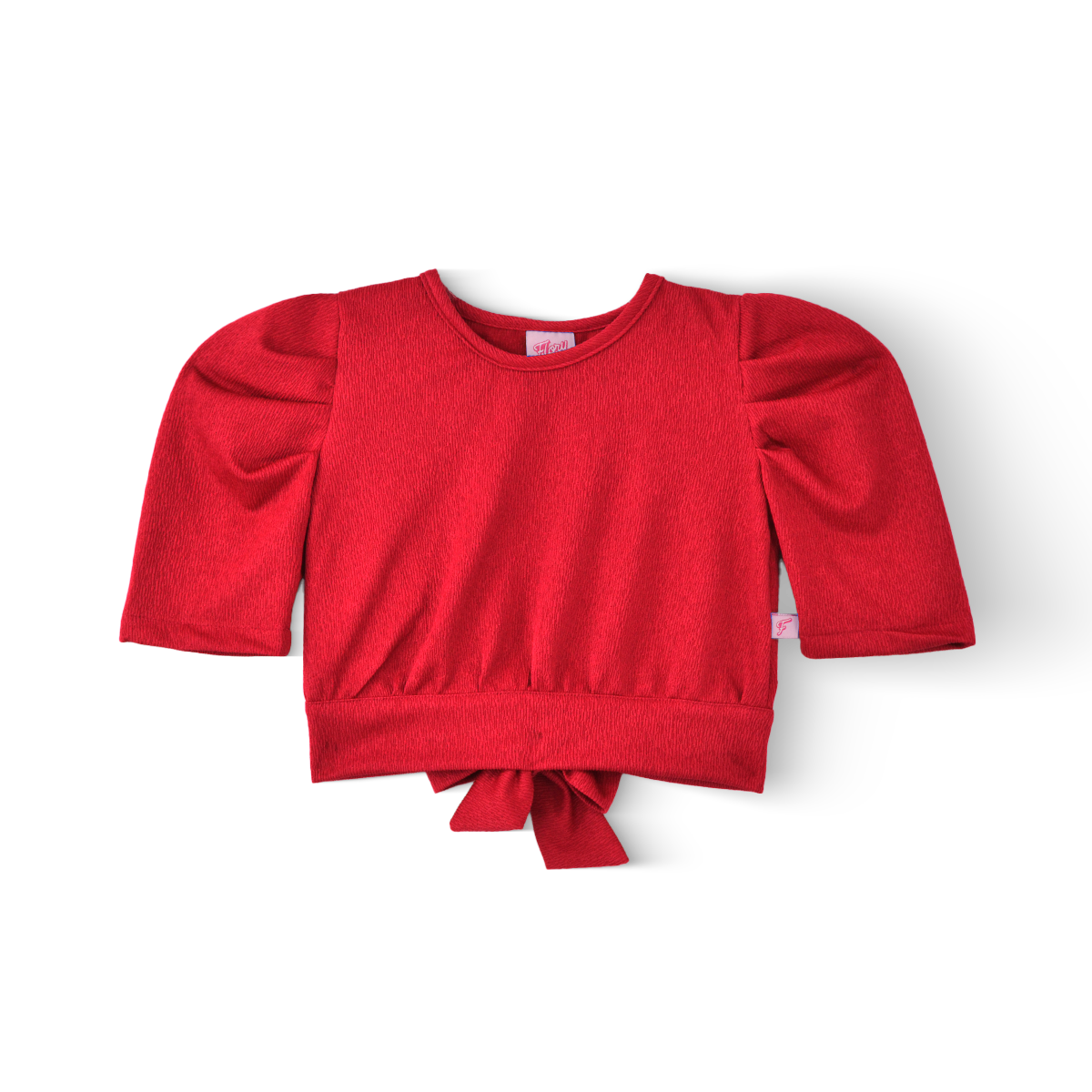 Blusa manga drapeada con moño trasera Niña Flory BLNI0065