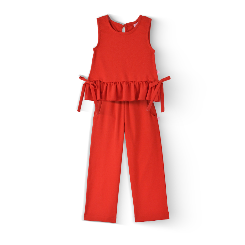 Conjunto de blusa con moños y pantalón Nila Flory CONI0033