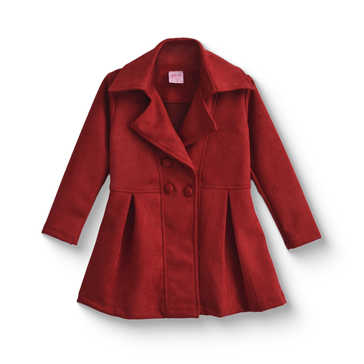 Abrigo de gamuza con botones Niña Flory ABNI0004