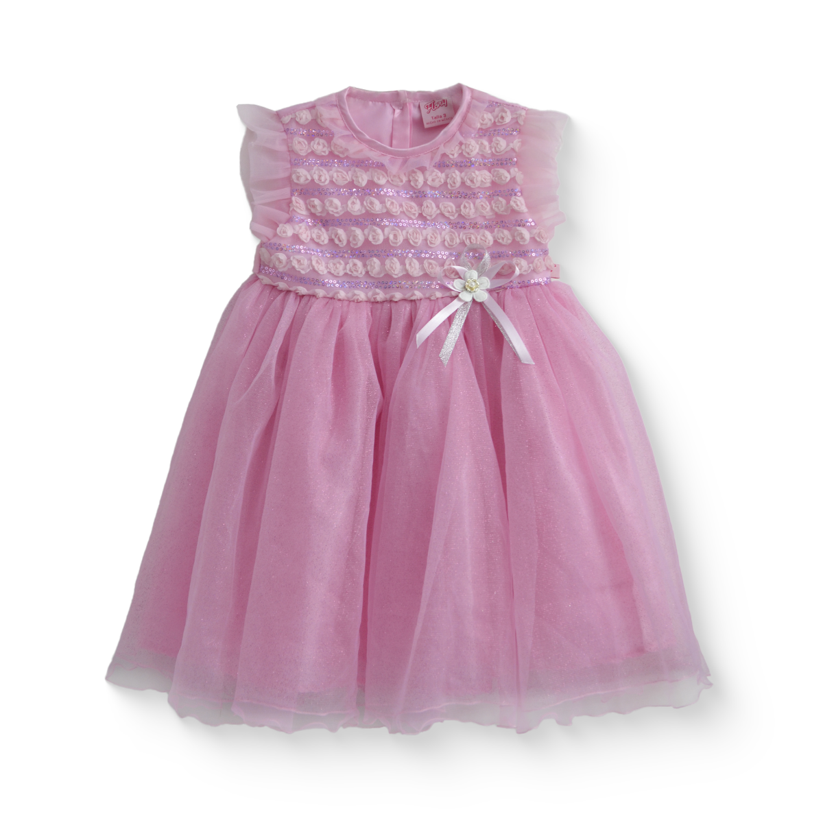 Vestido de ceremonia con caída para Niña Bebé Flory VEBB0122