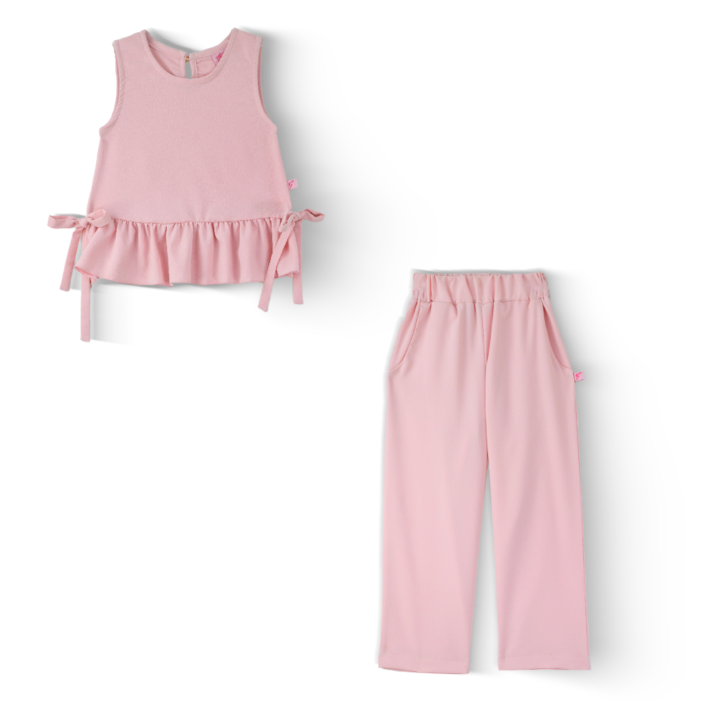 Conjunto de blusa con moños y pantalón Nila Flory CONI0033