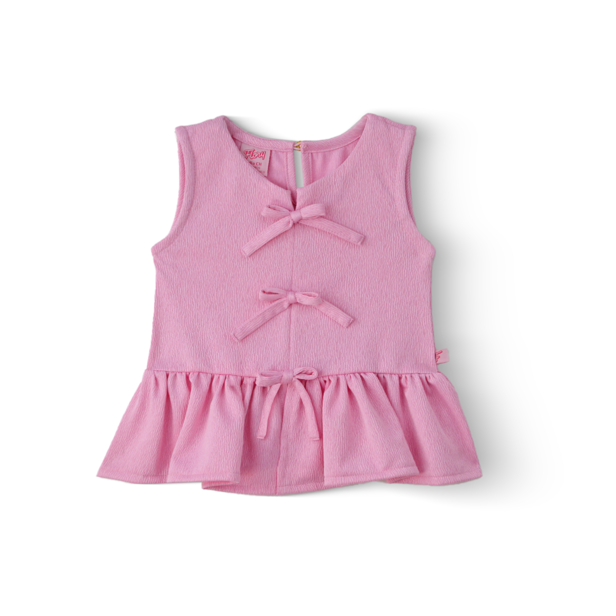 Blusa con tres moños al frente niña Flory BLNI0064