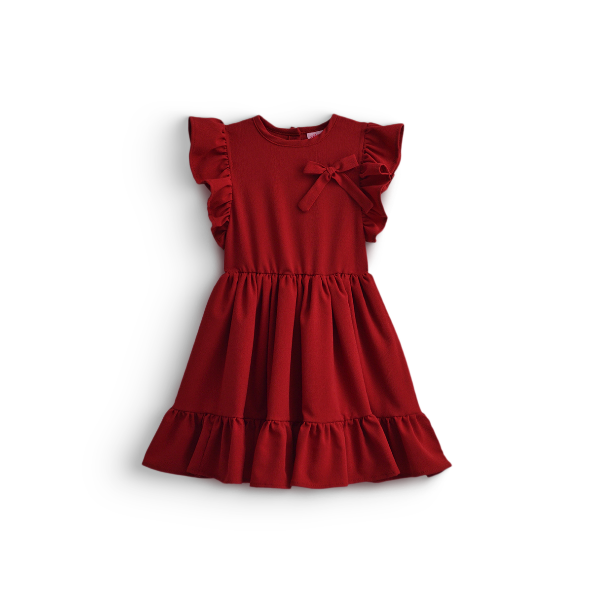 Vestido con moño y olanes para Niña Flory VENI0185