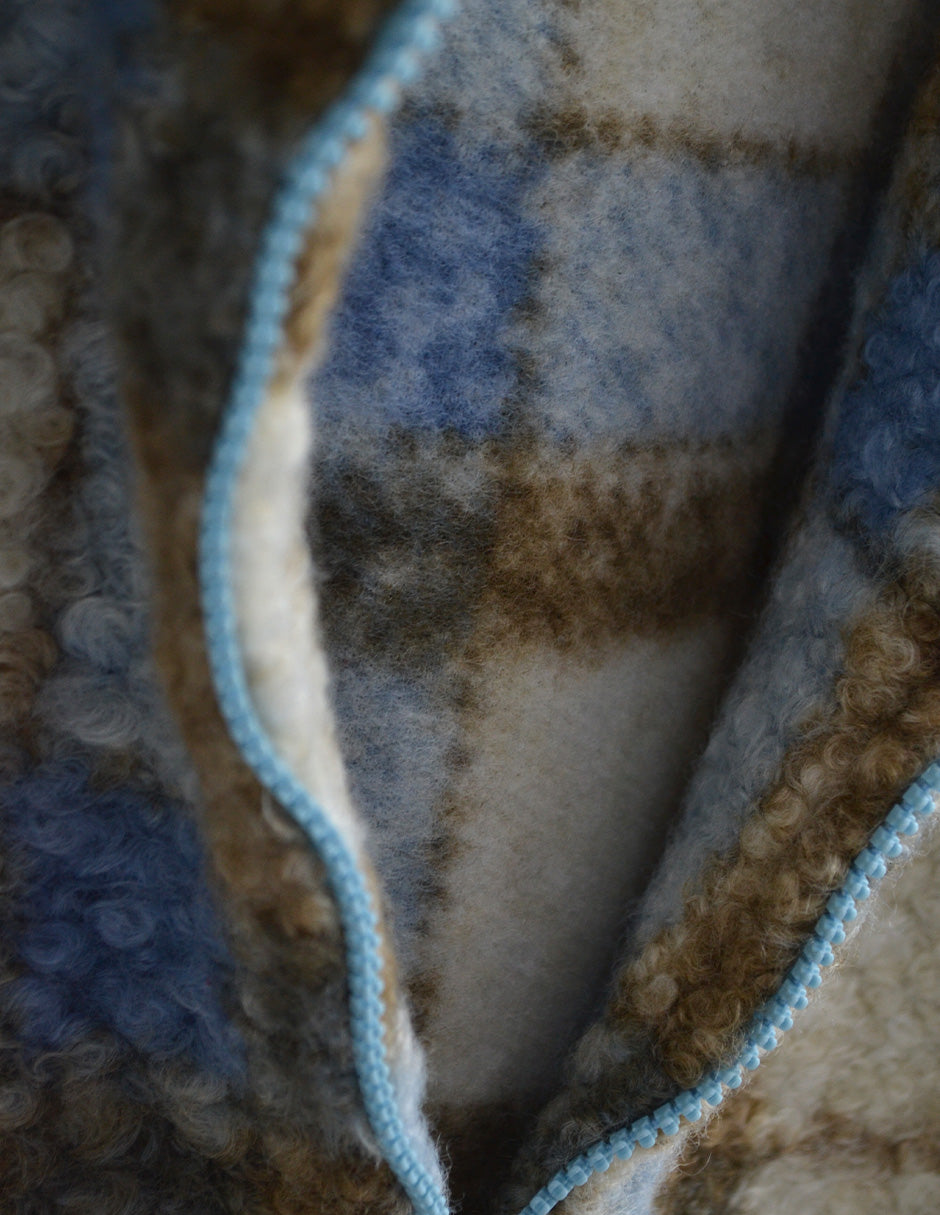 Chamarra cazadora larga de cuadros para niño HERI CHMNN0001