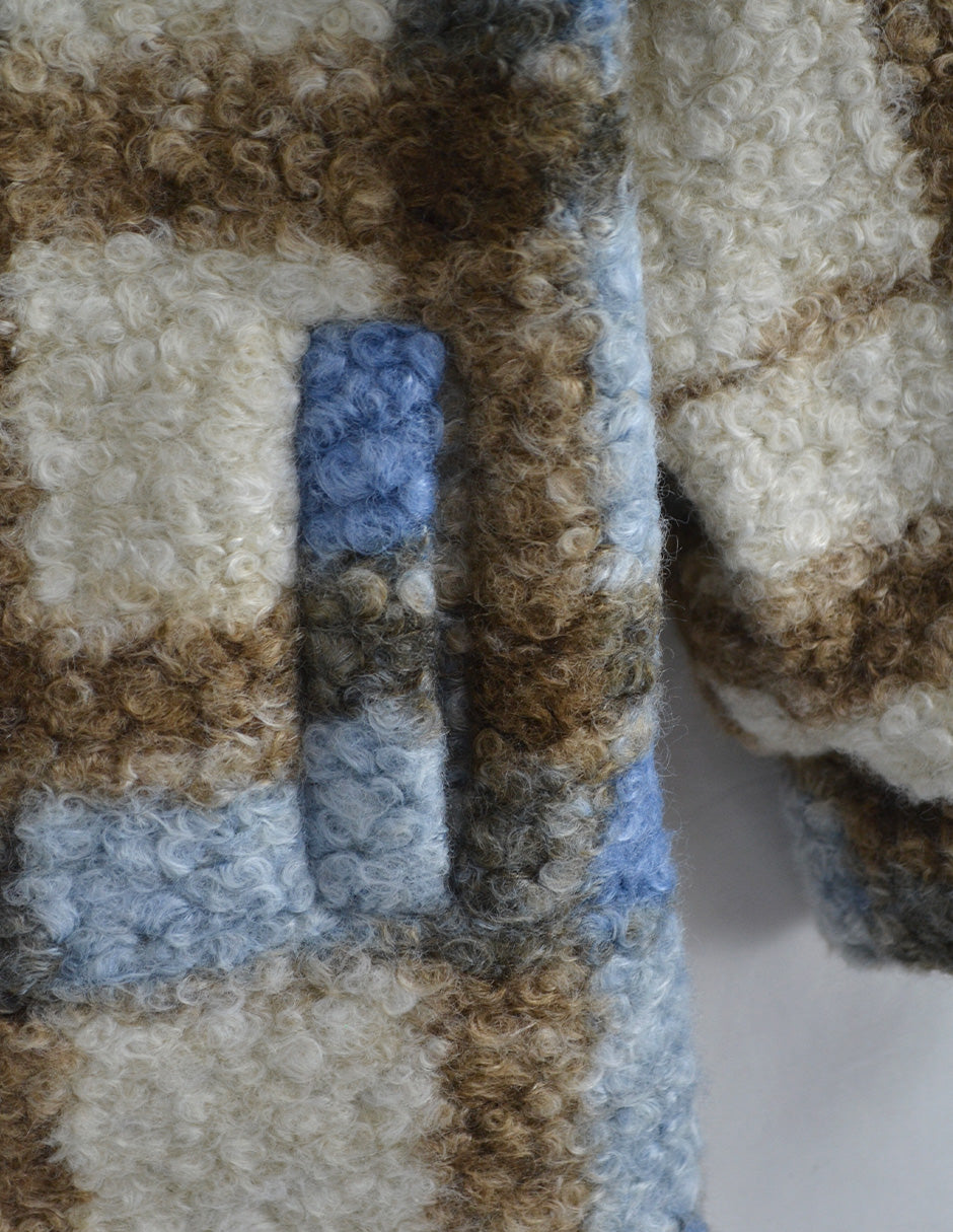 Chamarra cazadora larga de cuadros para niño HERI CHMNN0001