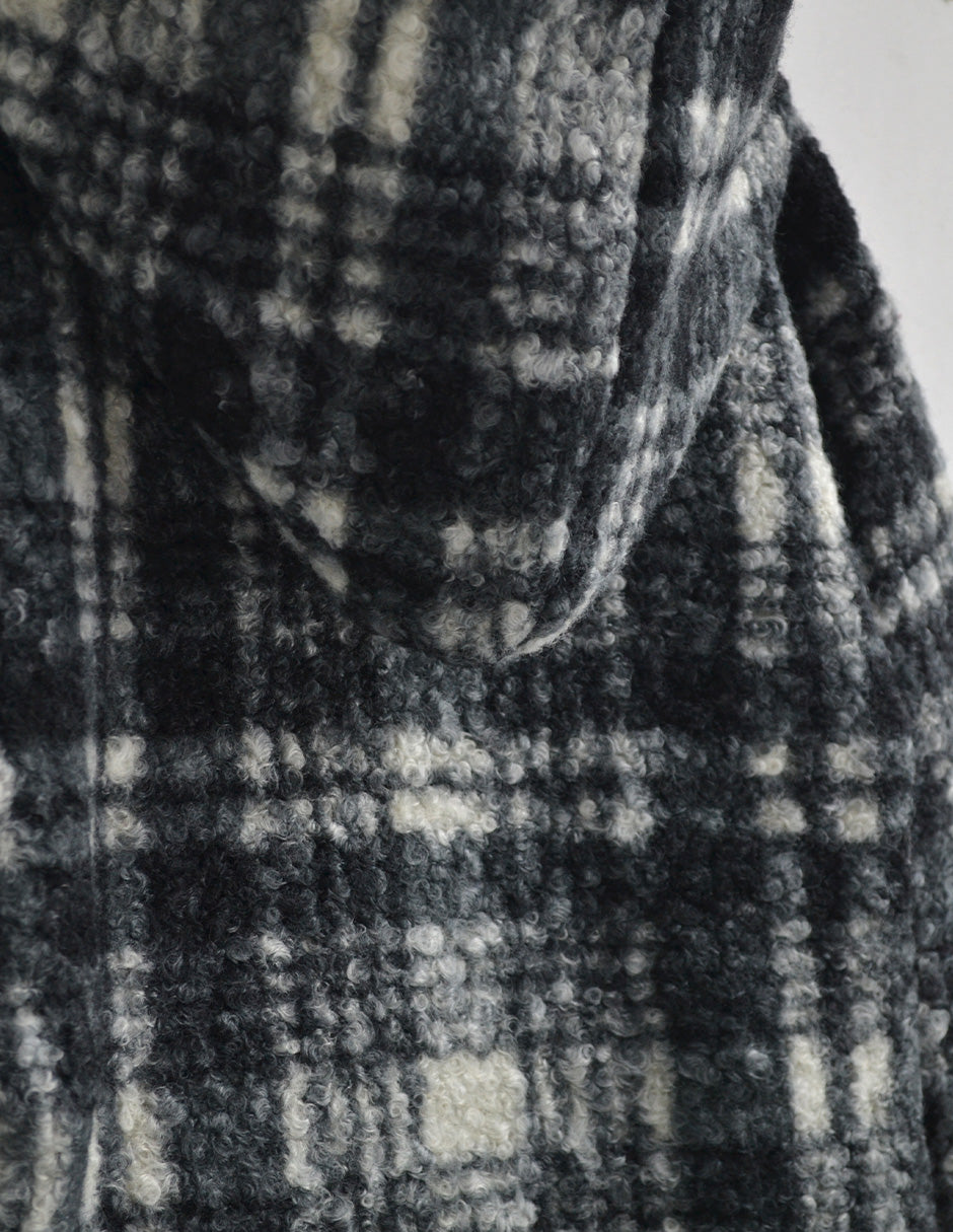 Chamarra cazadora larga de cuadros para niño HERI CHMNN0001