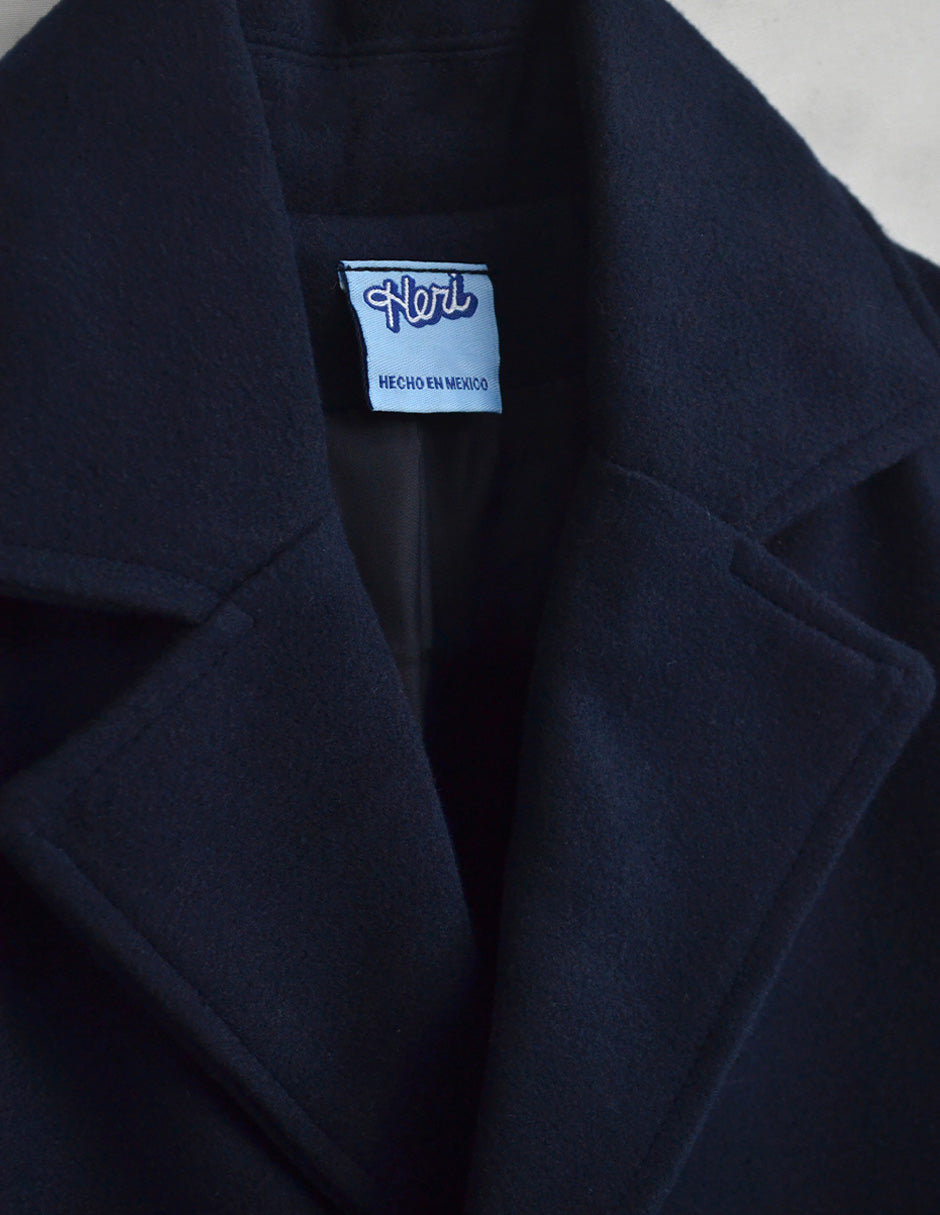 Abrigo de paño forrado con botones niño Heri ABNN0001