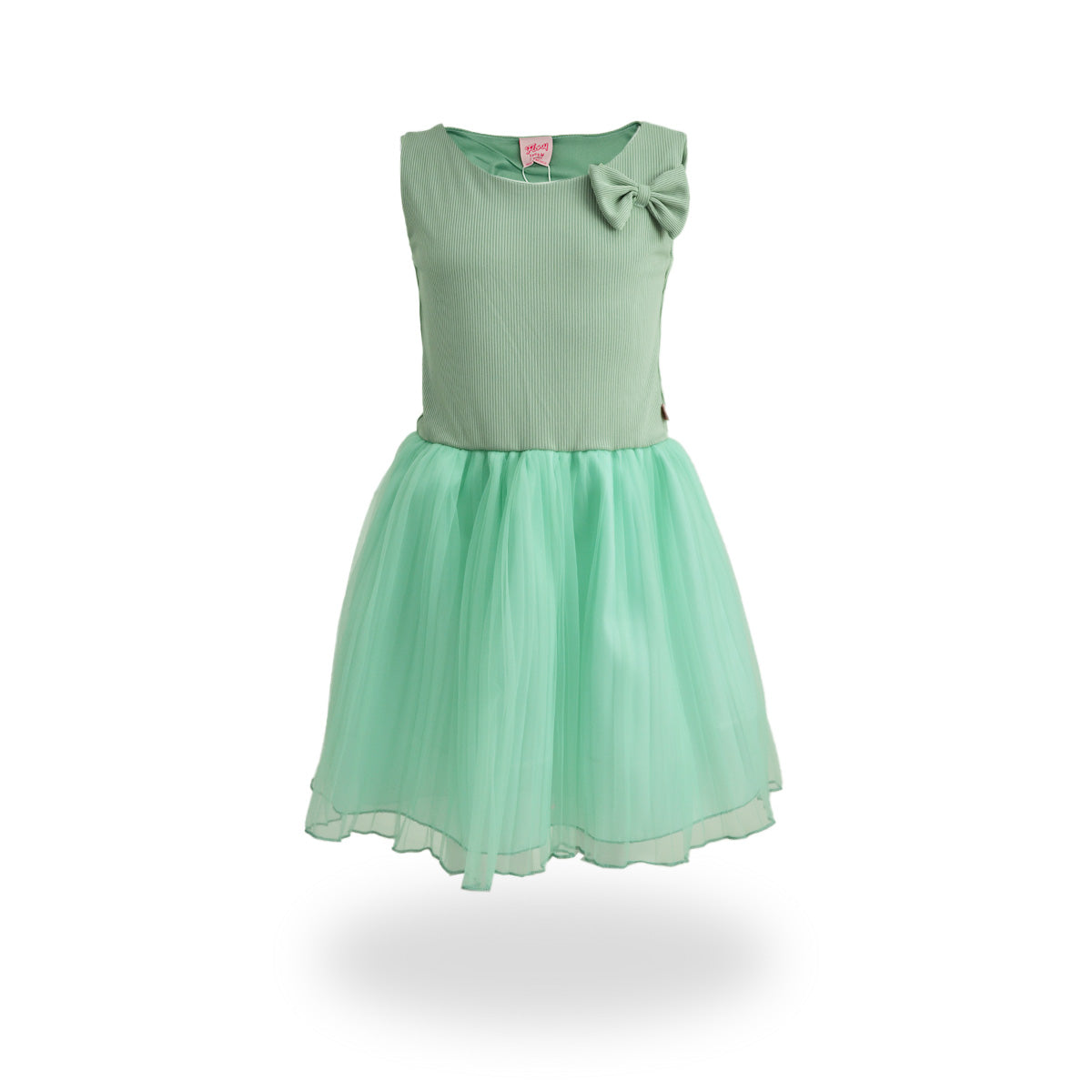 Vestido rib con falda plisada estilo tutu para fiesta niña Flory VENI0137