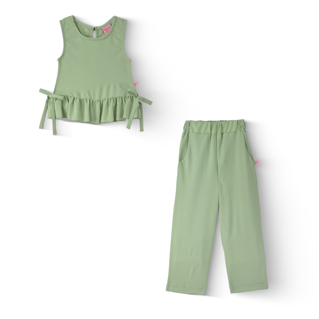 Conjunto de blusa con moños y pantalón Nila Flory CONI0033