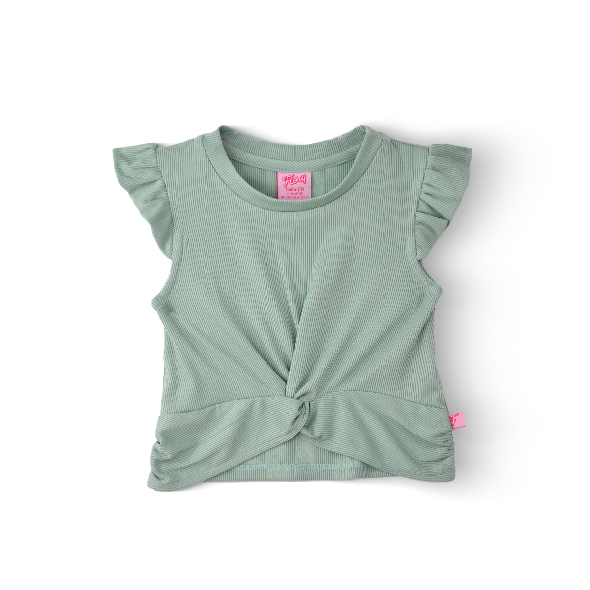 Blusa manga mariposa con nudo Niña Flory BLNI0063