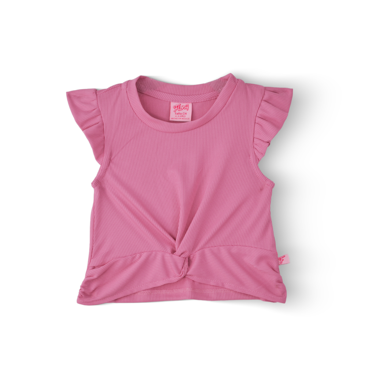 Blusa manga mariposa con nudo Niña Flory BLNI0063