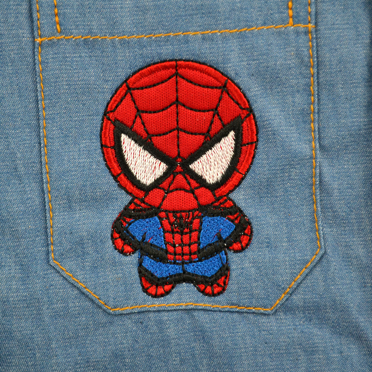 Conjunto de mezclilla con bordado de Súper Héroe Niño KIDUS CONN0006P04