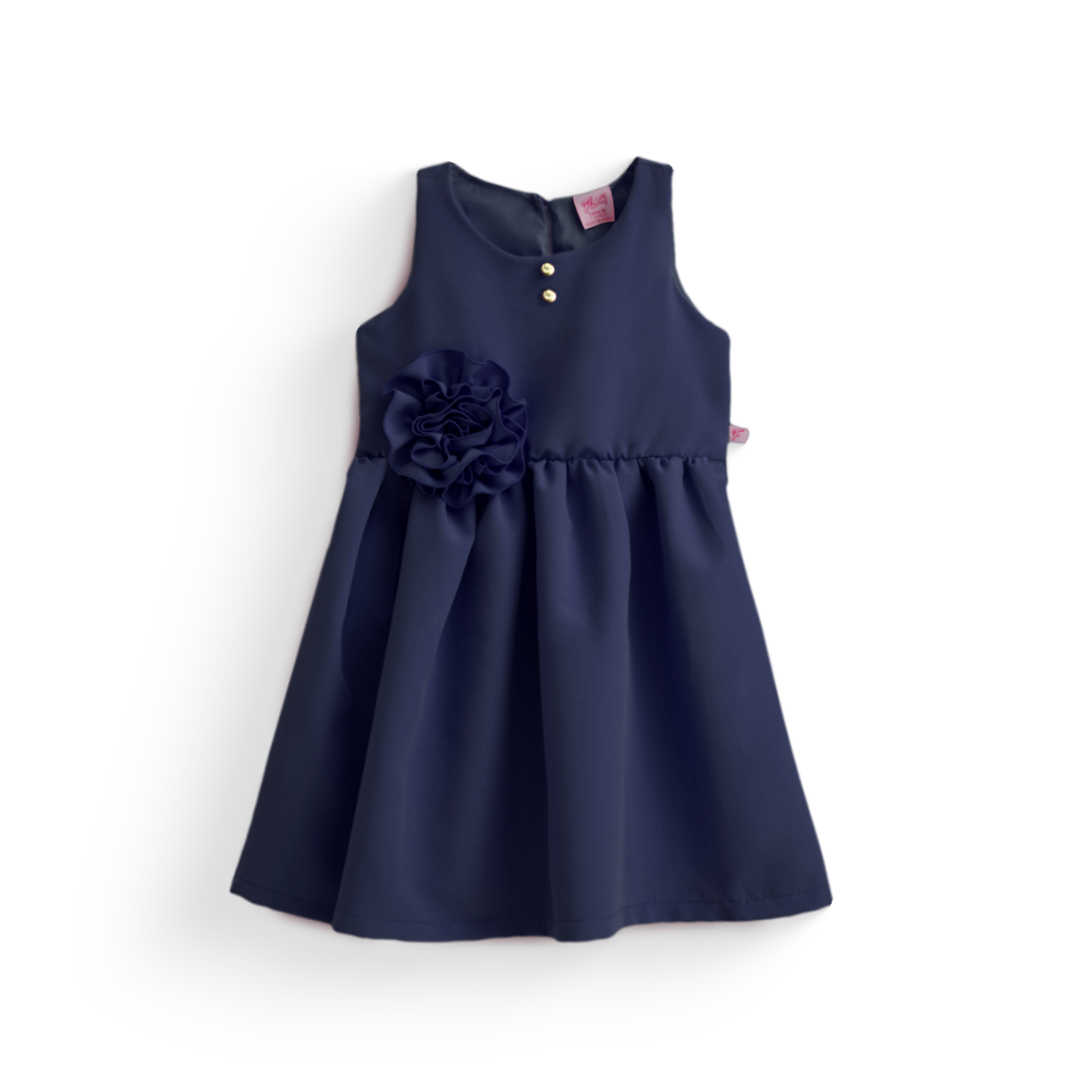 Vestido con moño y botones para Niña VENI0181