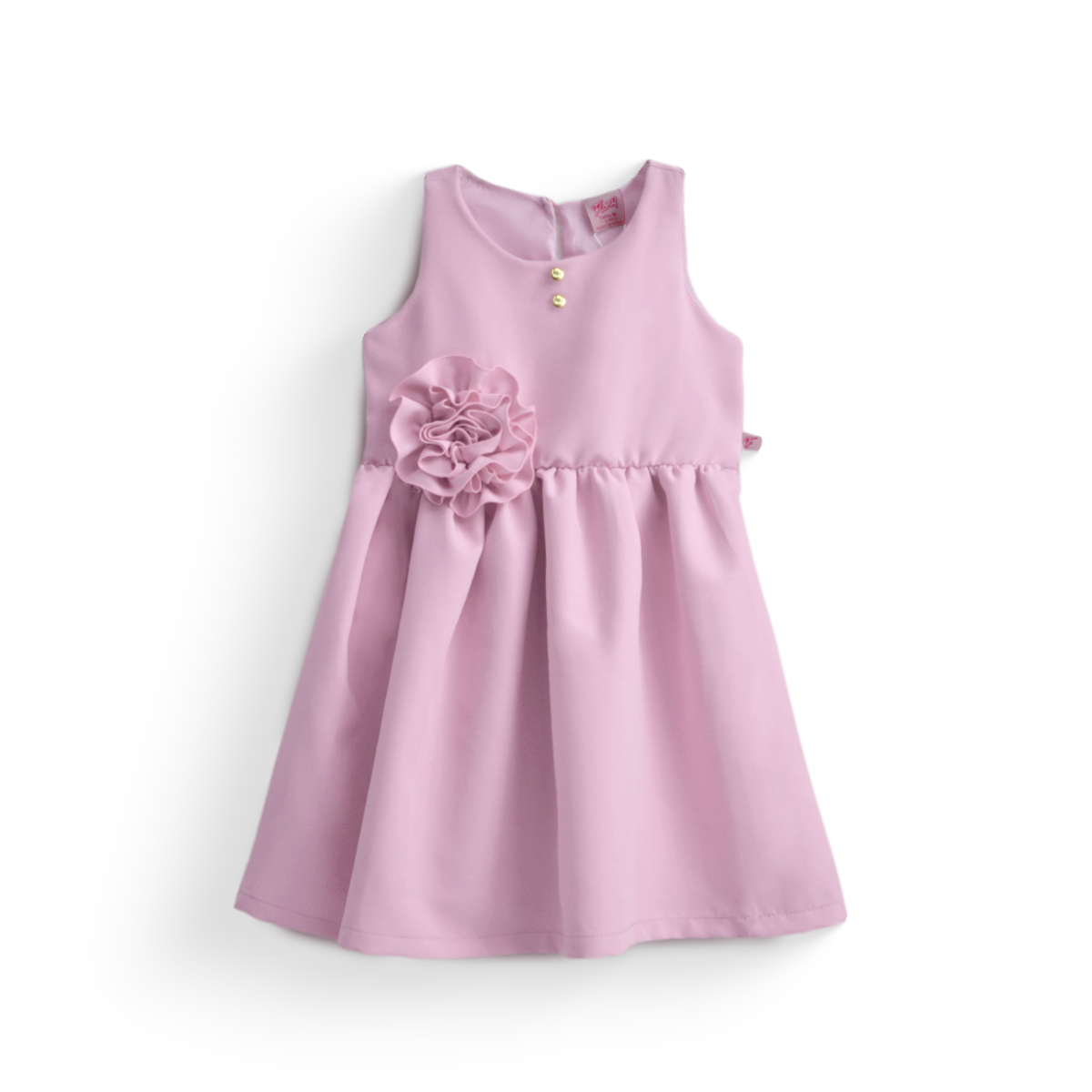 Vestido con moño y botones para Niña VENI0181