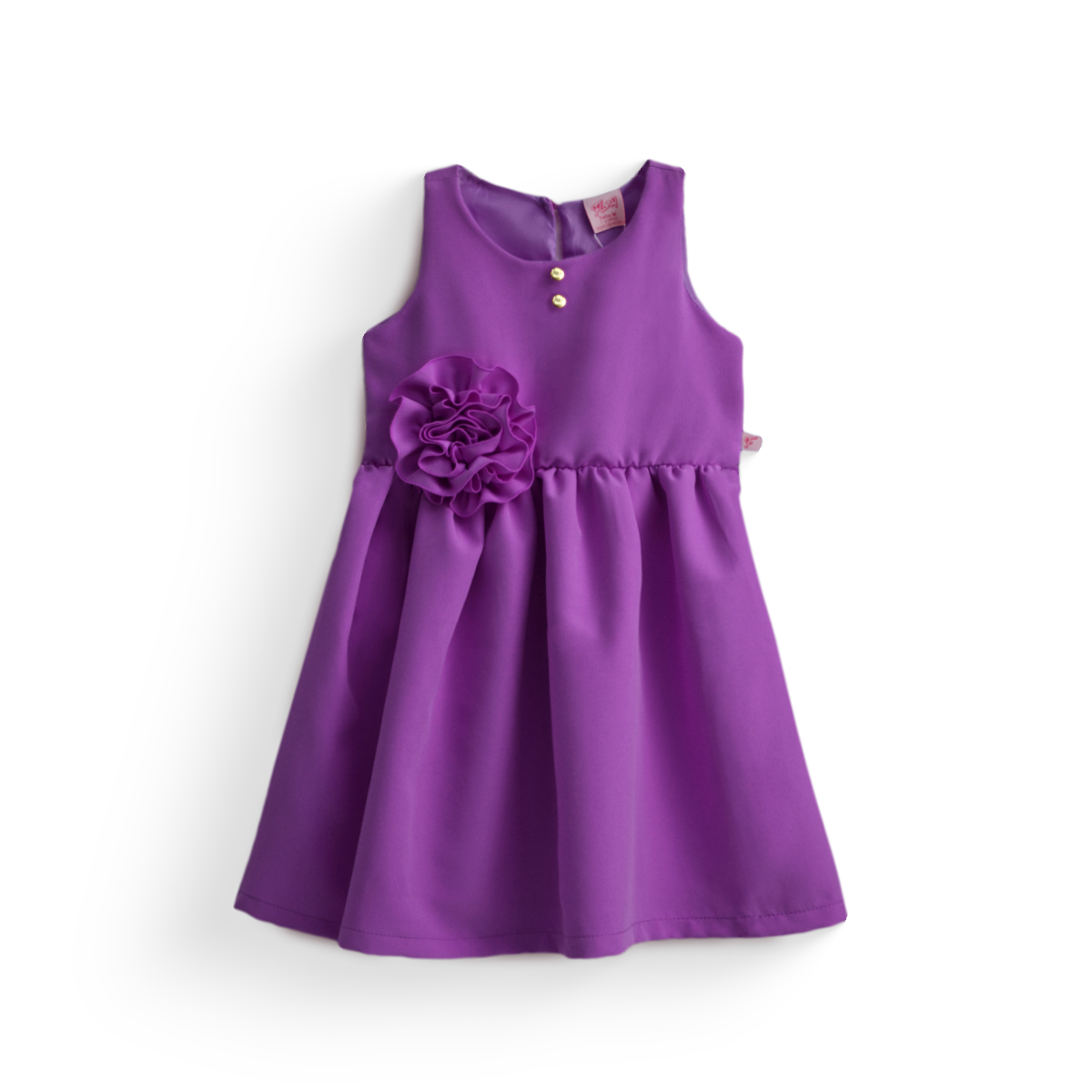 Vestido con moño y botones para Niña VENI0181