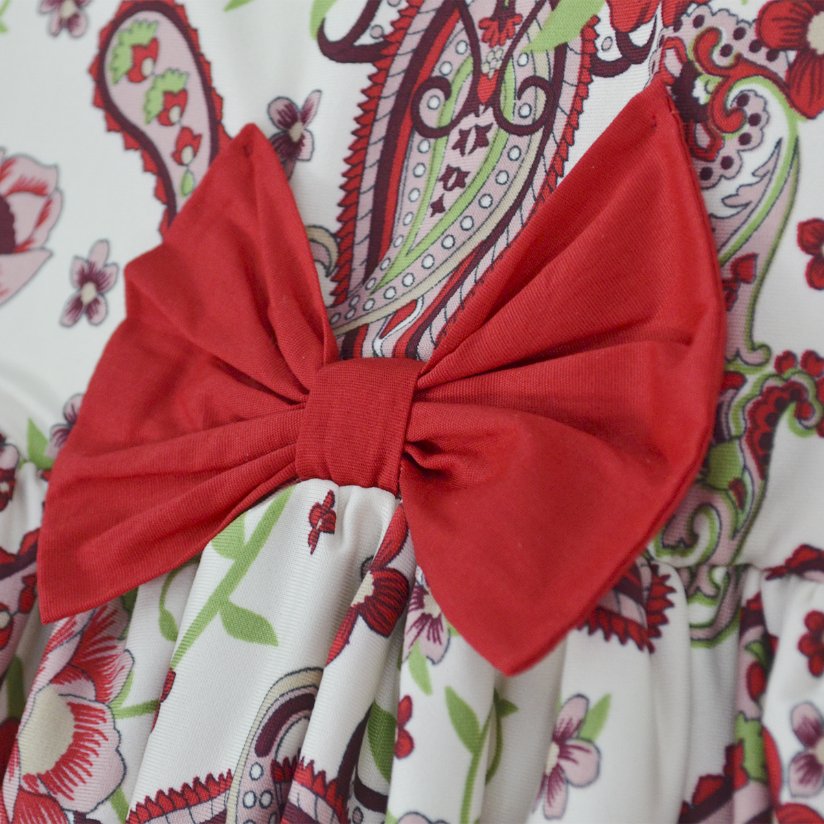 Vestido con Moño Tulipanes Niña Bebé Flory VEBB0118