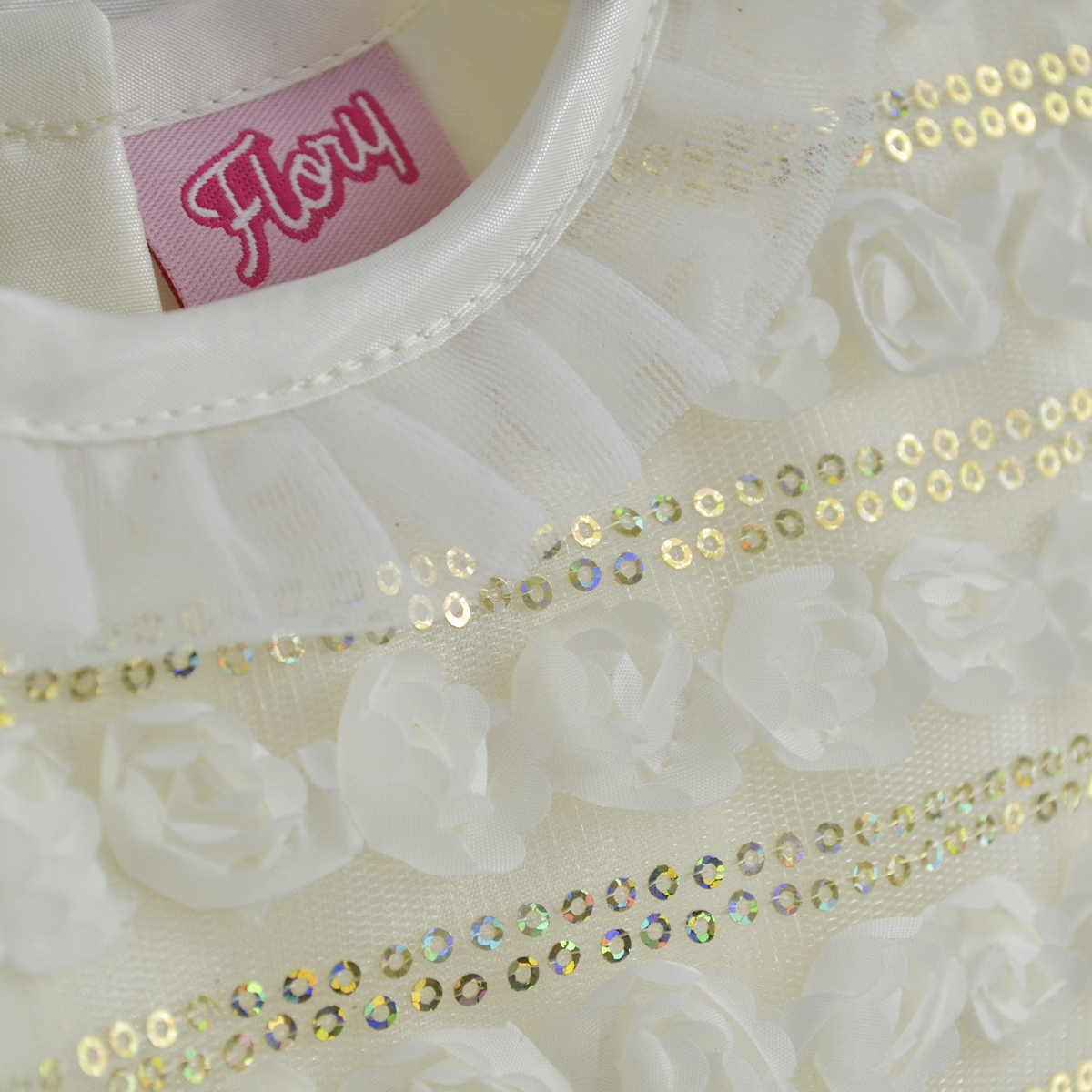 Vestido de ceremonia con caída para Niña Bebé Flory VEBB0122