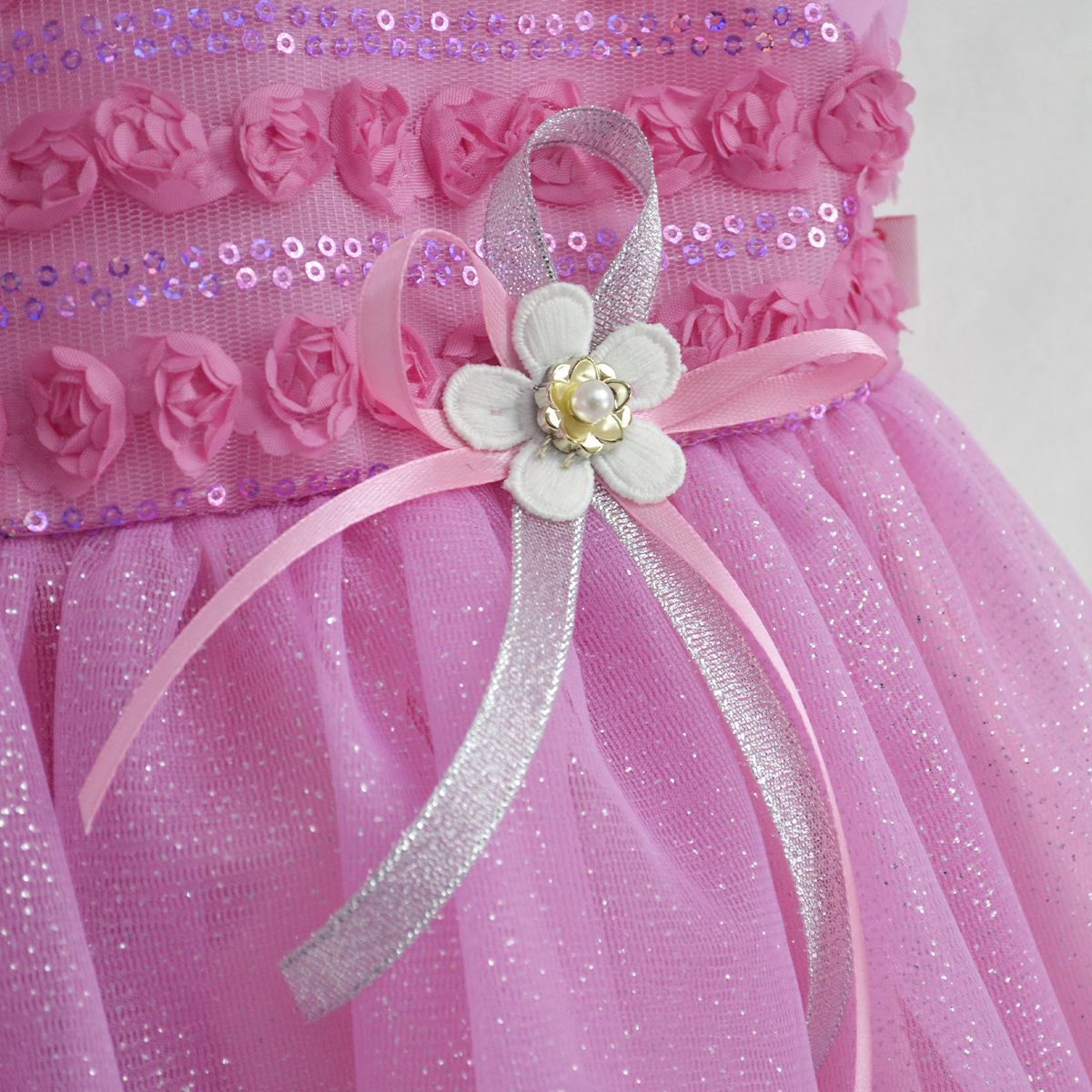 Vestido de ceremonia con caída para Niña Bebé Flory VEBB0122