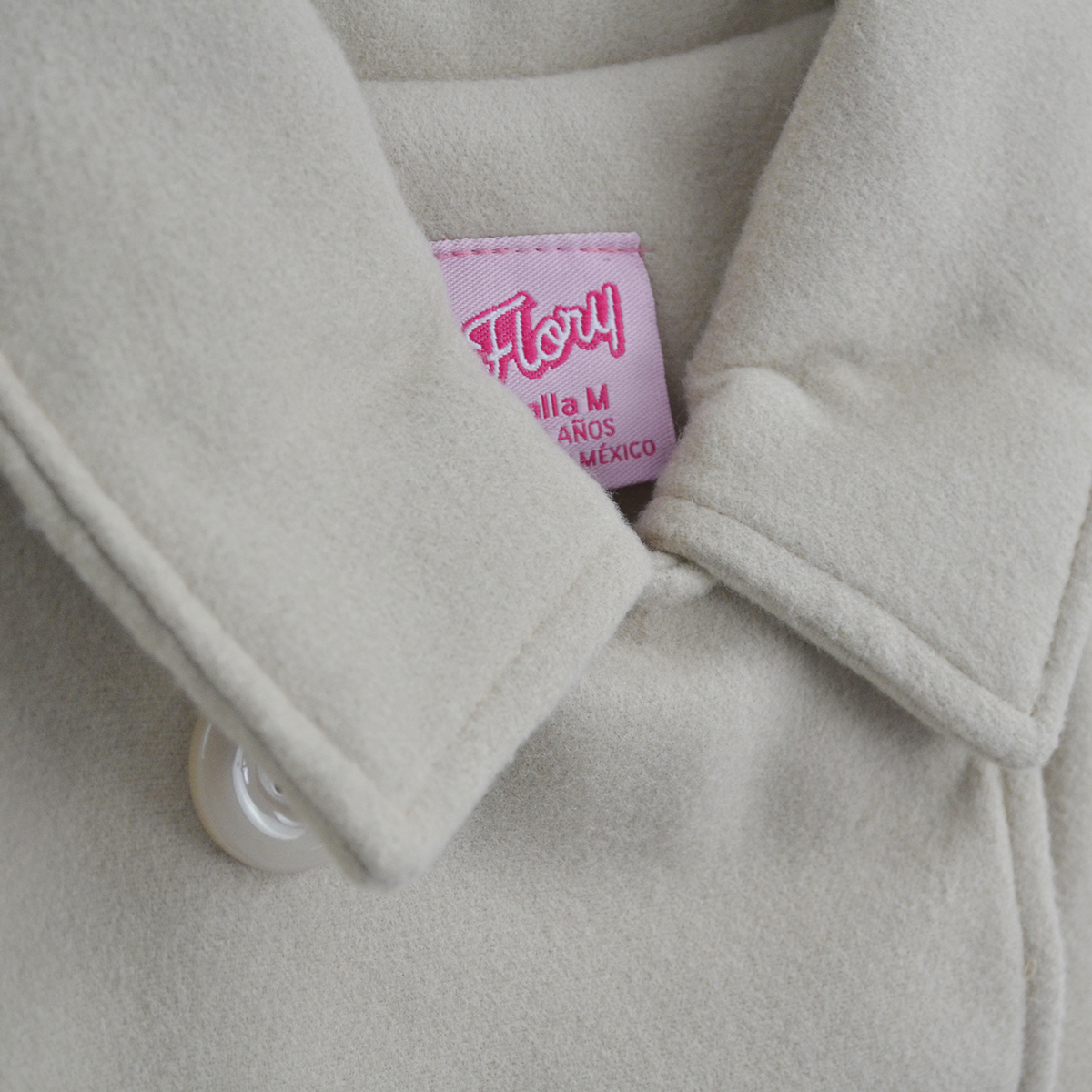 Abrigo de paño forrado con botones niña FLORY ABNI0001