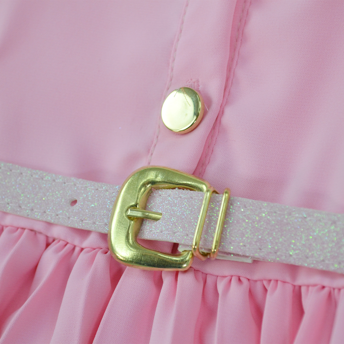 Vestido tableado con cinturón niña FLORY VENI0121