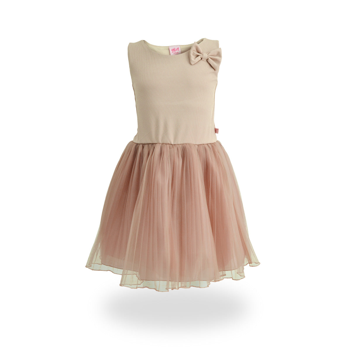 Vestido rib con falda plisada estilo tutu para fiesta niña Flory VENI0137