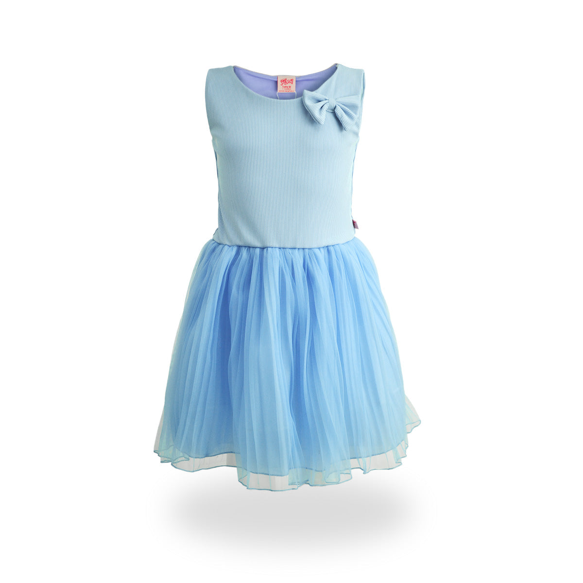 Vestido rib con falda plisada estilo tutu para fiesta niña Flory VENI0137