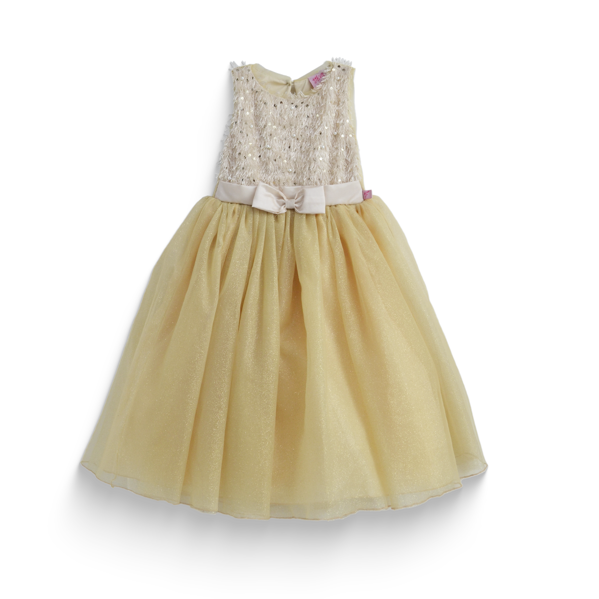 Vestido largo de lentejuelas con perlas para Niña Flory VENI0195