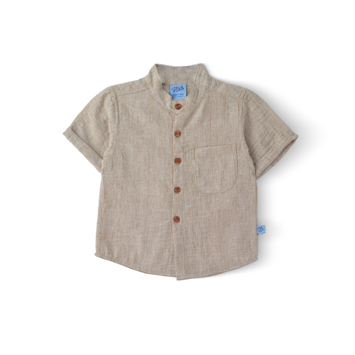 Conjunto de lino de camisa con botones y short niño bebé Heri CONB0004