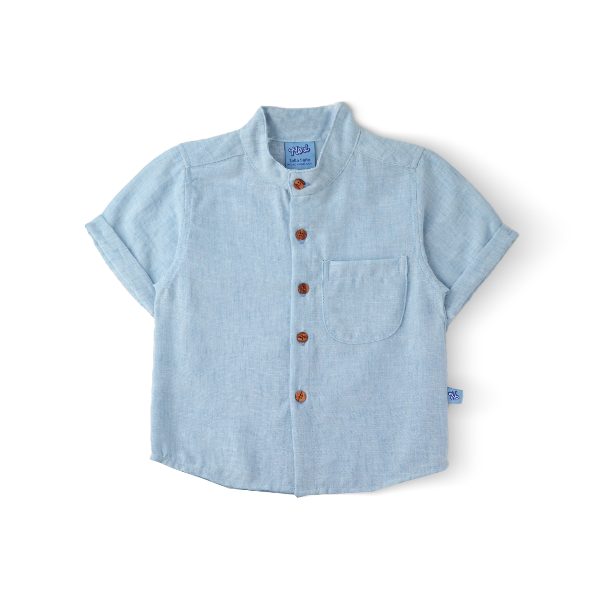 Conjunto de lino de camisa con botones y short niño bebé Heri CONB0004