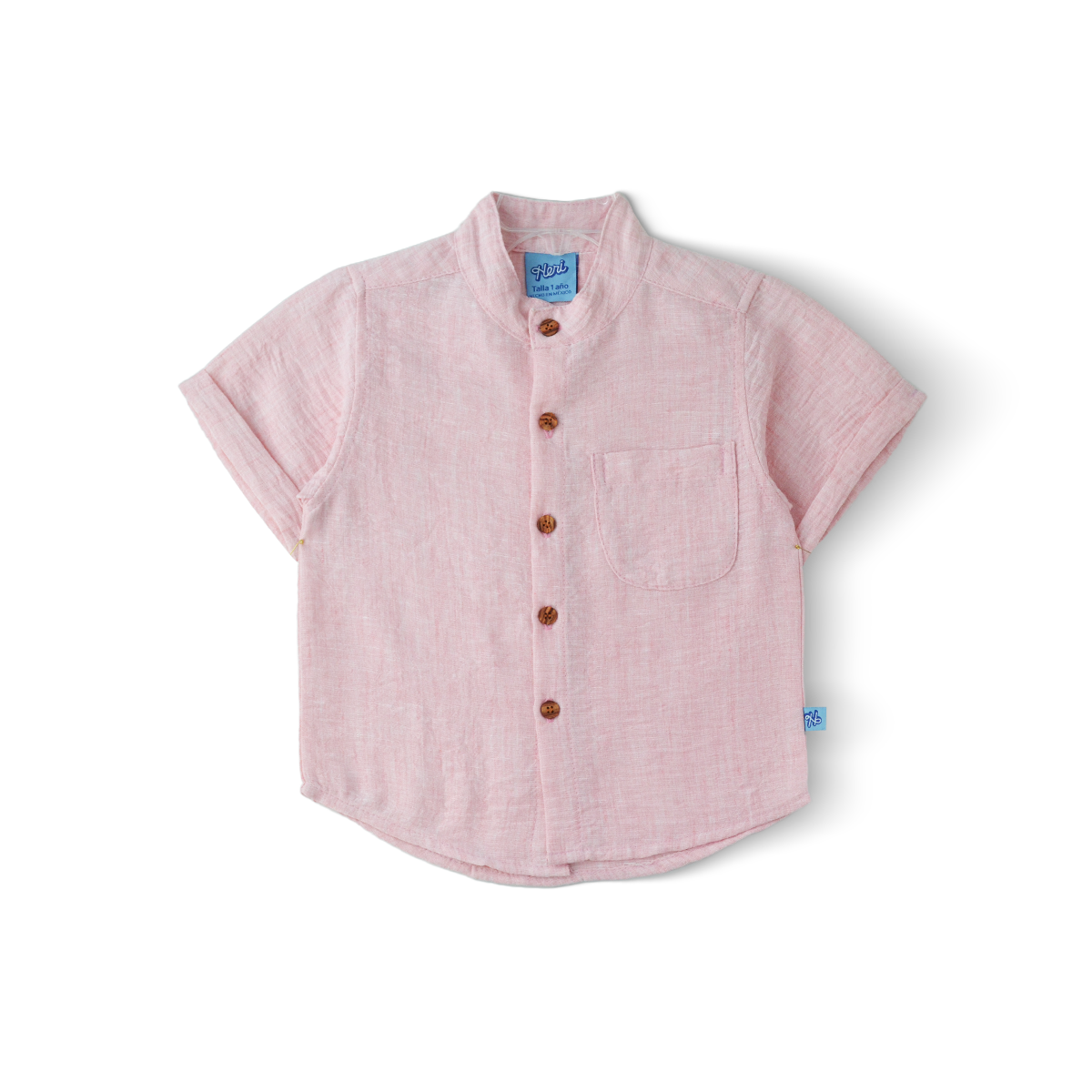 Conjunto de lino de camisa con botones y short niño bebé Heri CONB0004