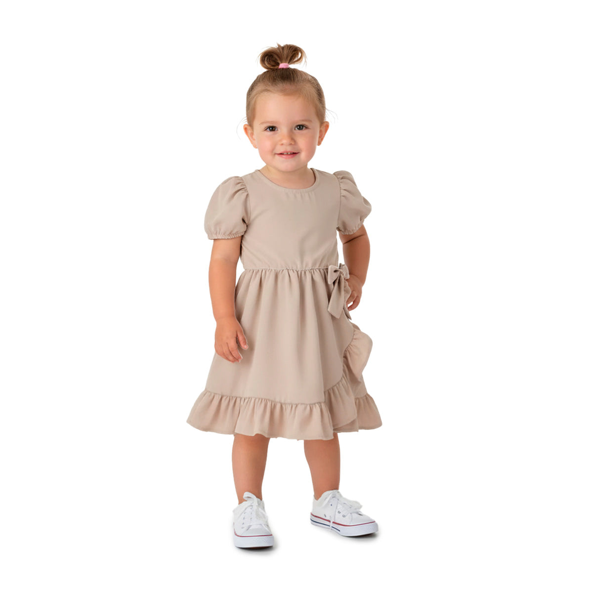 Vestido cruzado con moño bebé FLORY VEBB0035