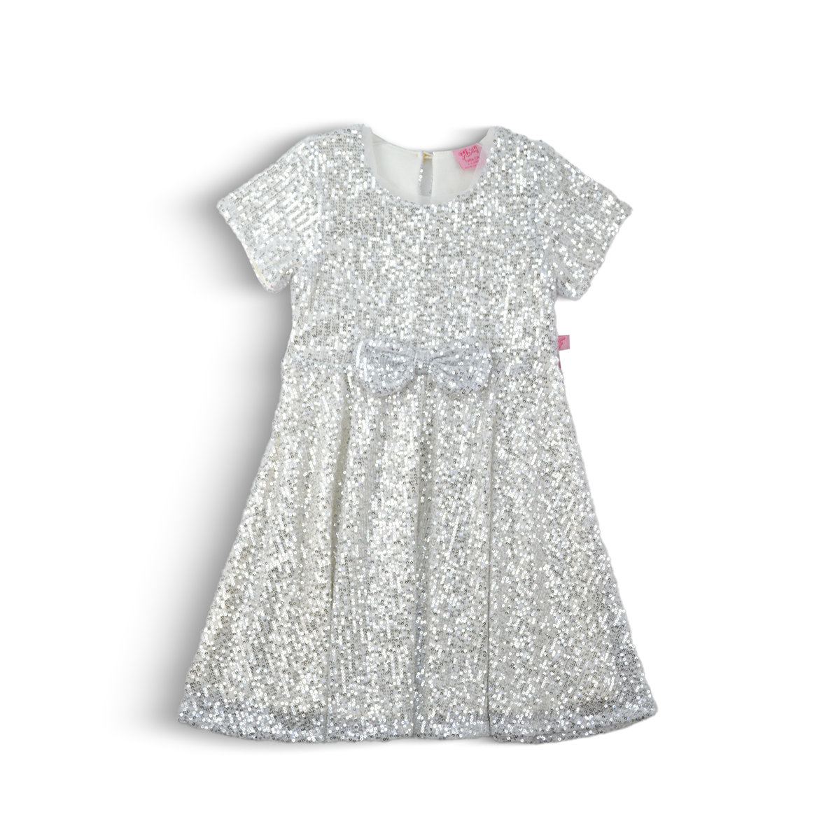 Vestido de lentejuelas con moño niña Flory VENI0171
