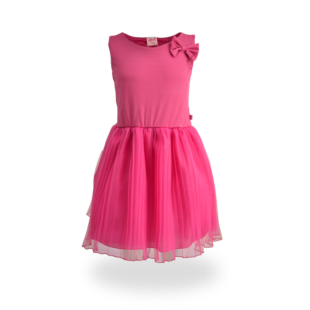 Vestido rib con falda plisada estilo tutu para fiesta niña Flory VENI0137