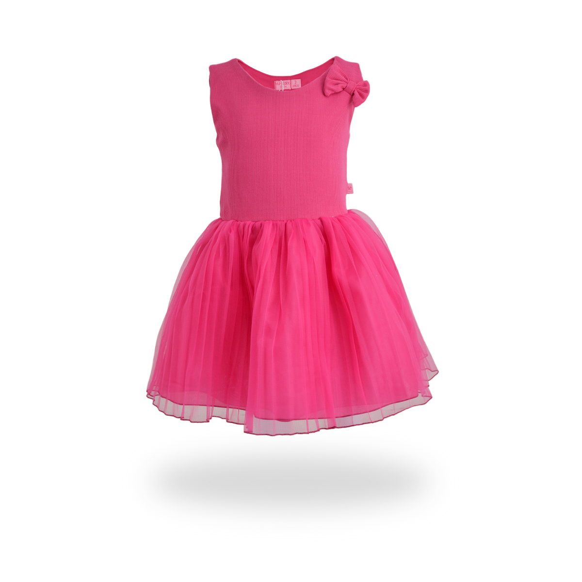 Vestido rib con falda plisada estilo tutu para fiesta bebé Flory VEBB0089