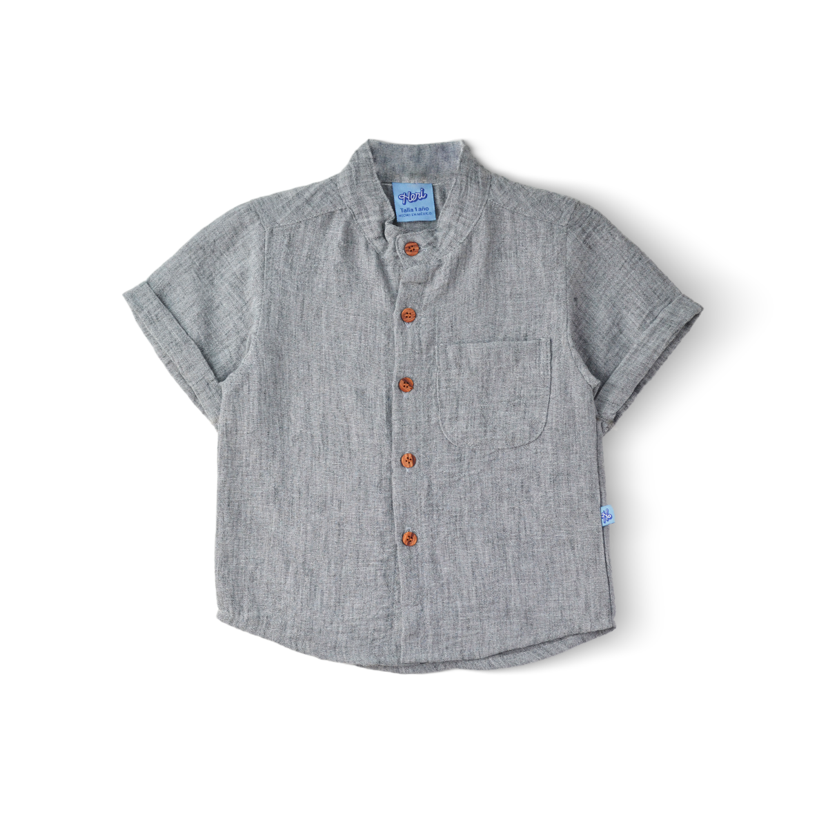 Conjunto de lino de camisa con botones y short niño bebé Heri CONB0004