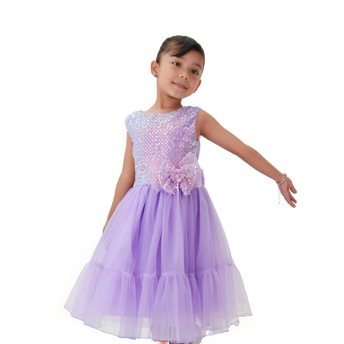 Vestido de Fiesta con Lentejuelas Niña Flory VENI0161