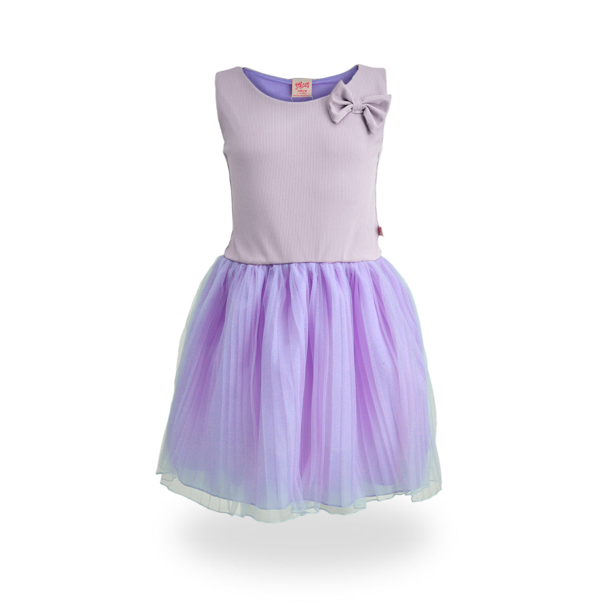 Vestido rib con falda plisada estilo tutu para fiesta niña Flory VENI0137