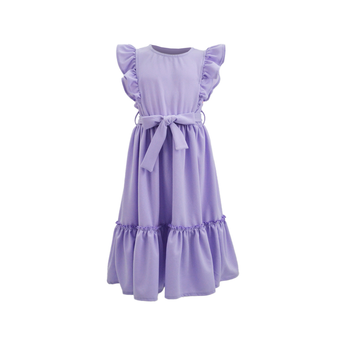 Maxi vestido con cinturón niña Flory MVNI0001