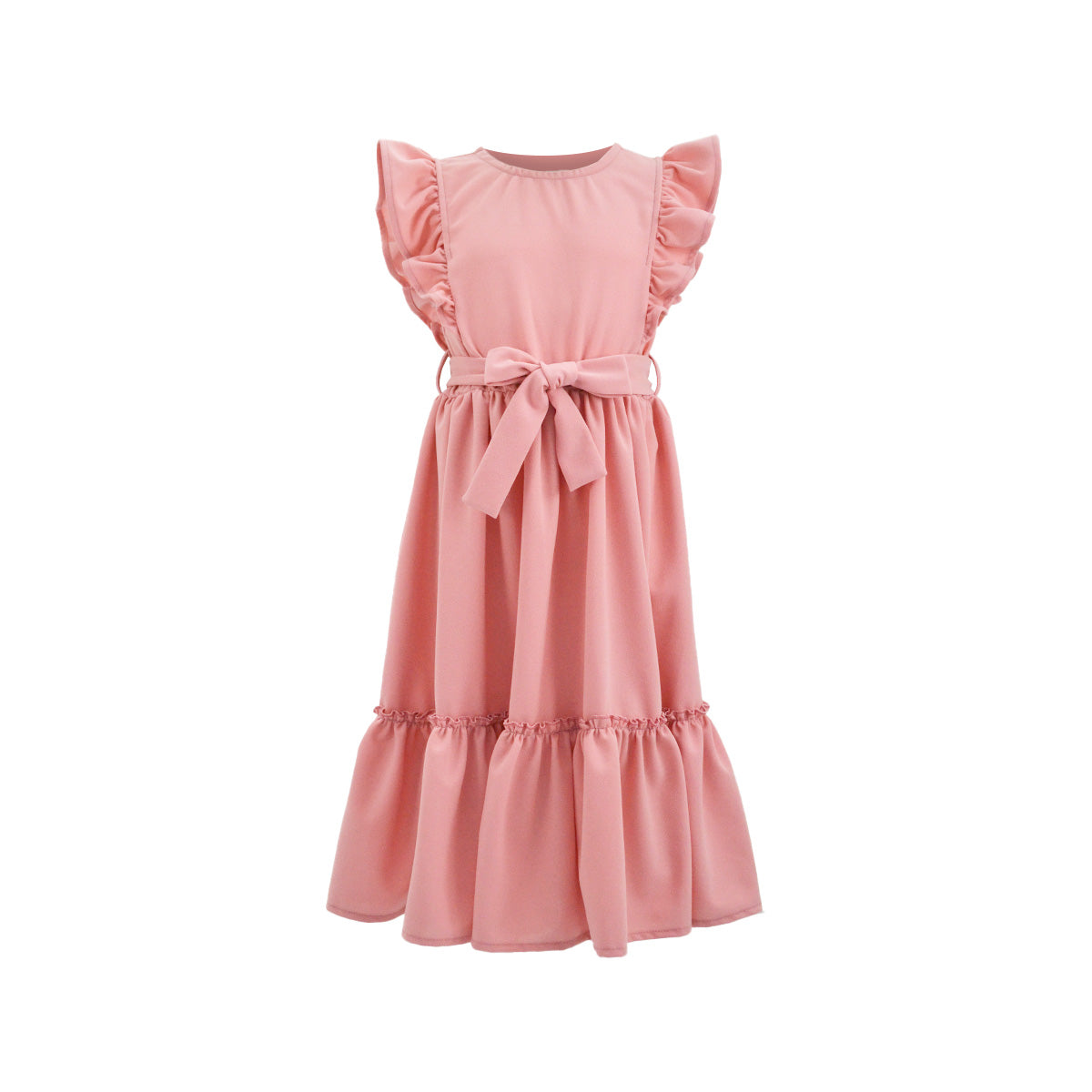 Maxi vestido con cinturón niña Flory MVNI0001