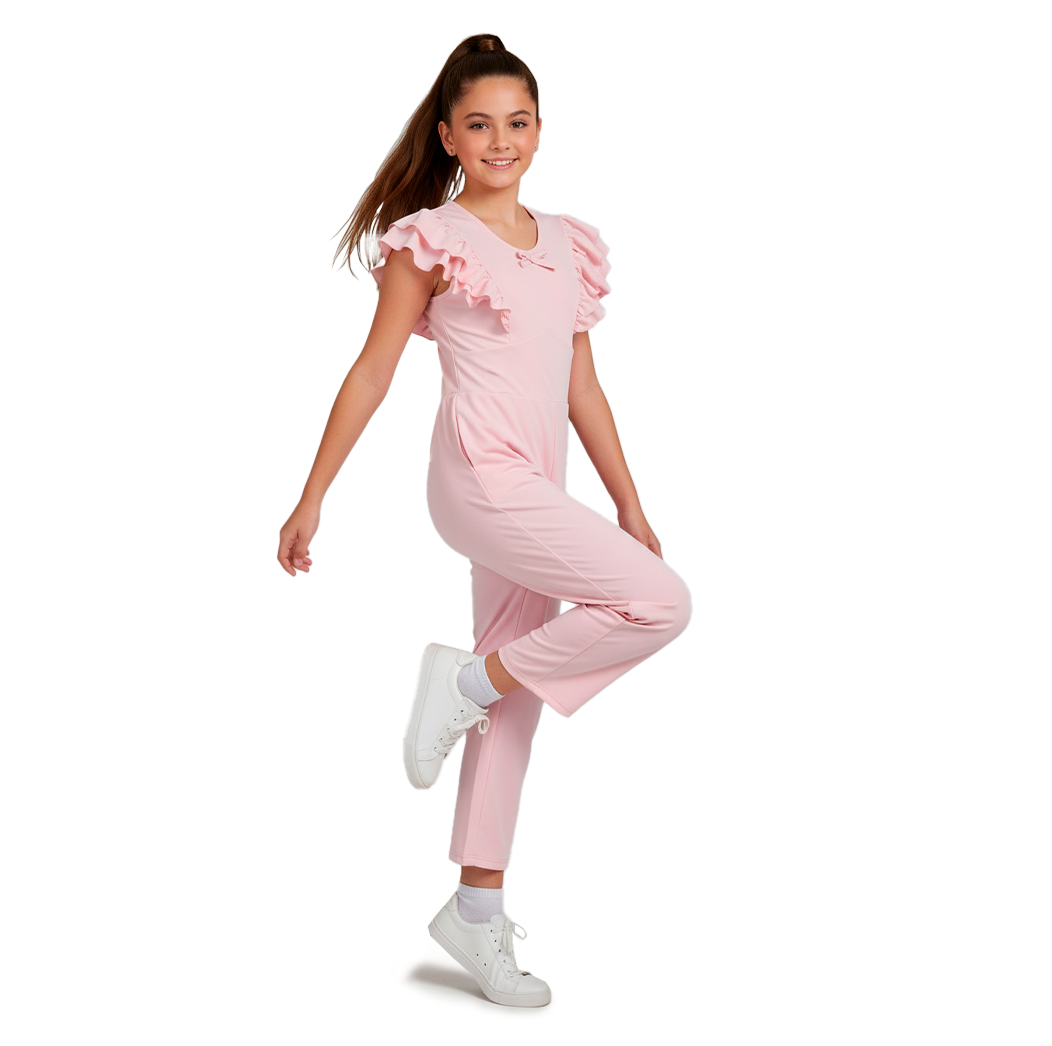 Mono manga mariposa con bolsas y resorte Teen Flory JSJU0005