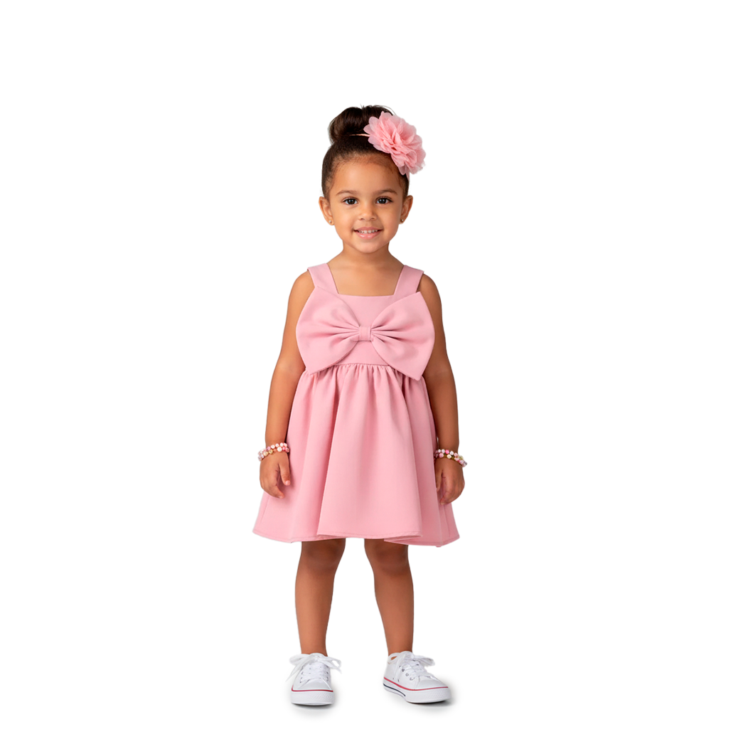 Vestido con moño para bebé FLORY VEBB0096