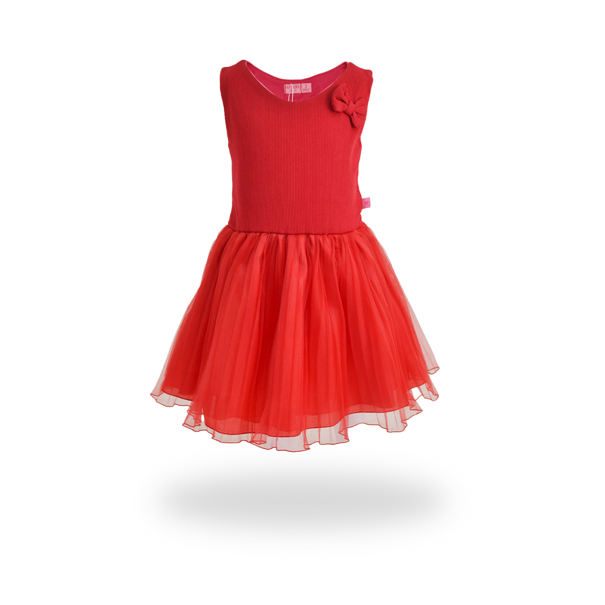 Vestido rib con falda plisada estilo tutu para fiesta bebé Flory VEBB0089