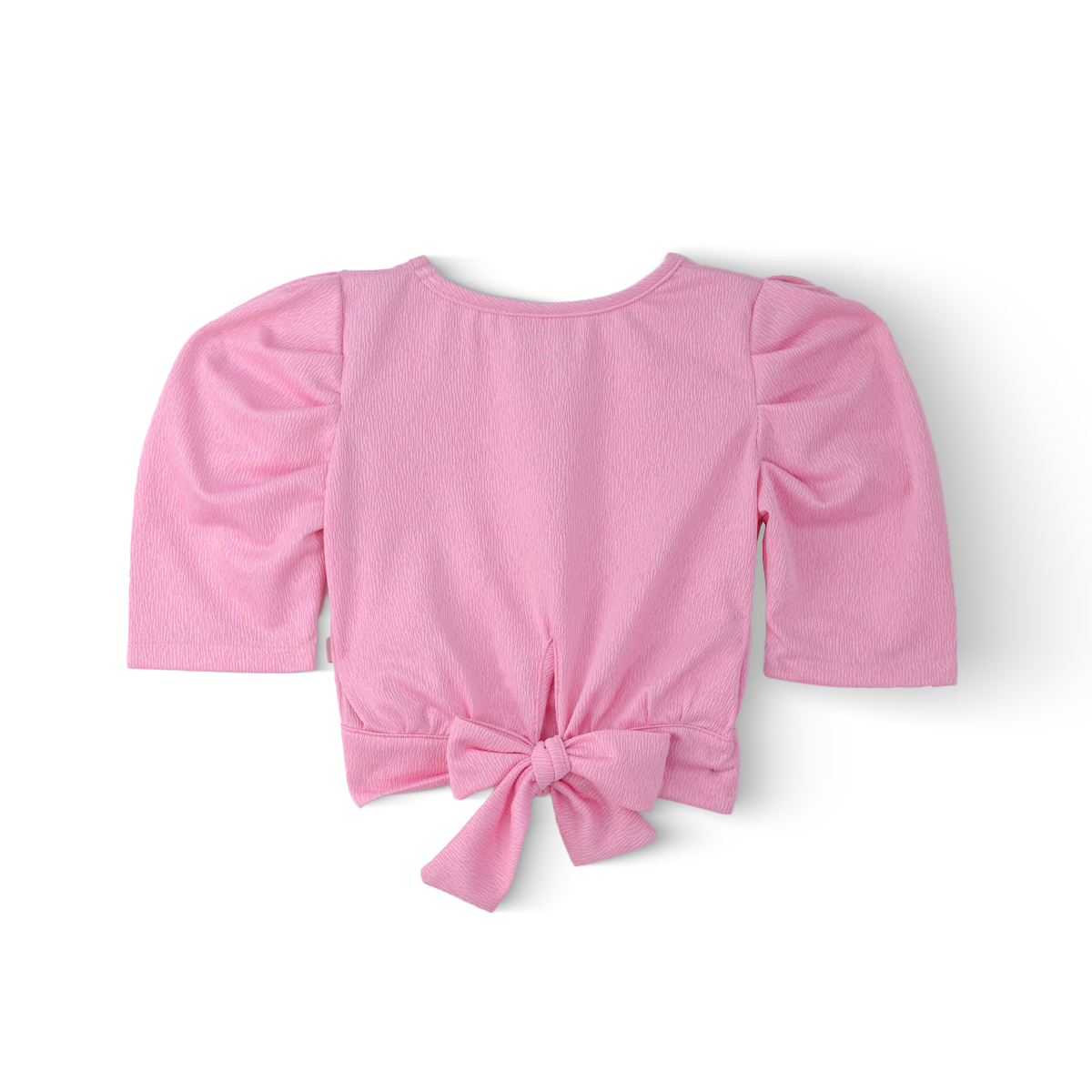 Blusa manga drapeada con moño trasera Niña Flory BLNI0065