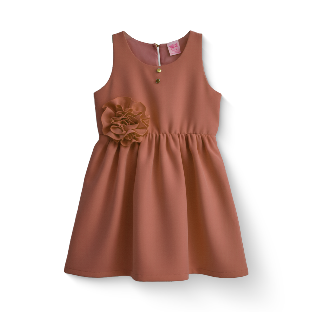 Vestido con moño y botones para bebé Flory VEBB0123