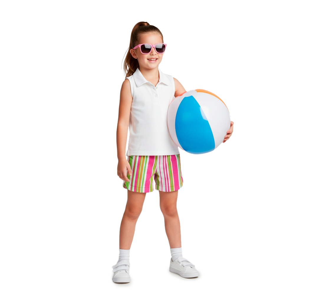 Conjunto de Short rayado con blusa Niña Flory CONI0035