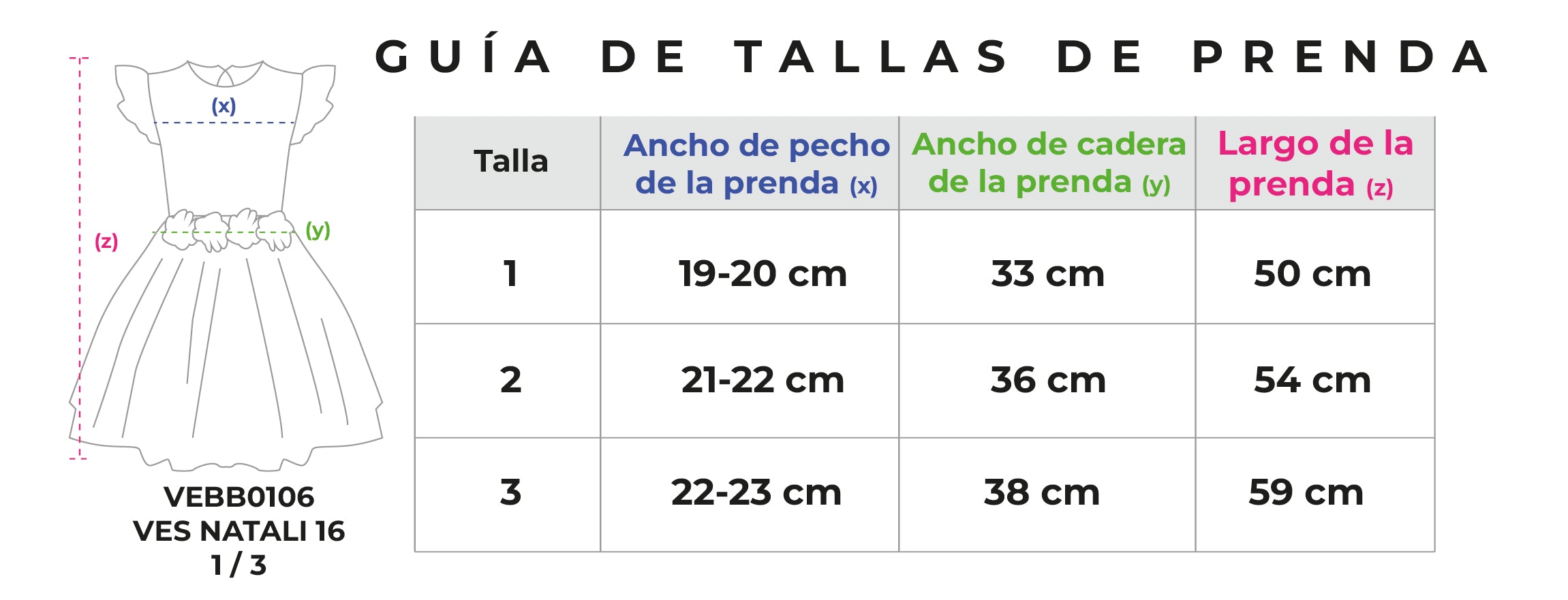 Vestido rib con manga mariposa y falda bebé Flory VEBB0106