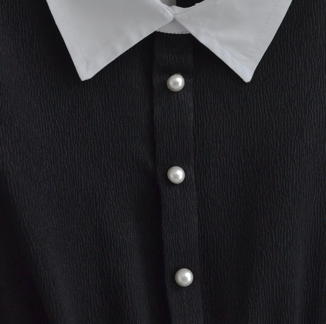 Vestido camisero con brillos en falda de Merlina Niña Flory VENI0177